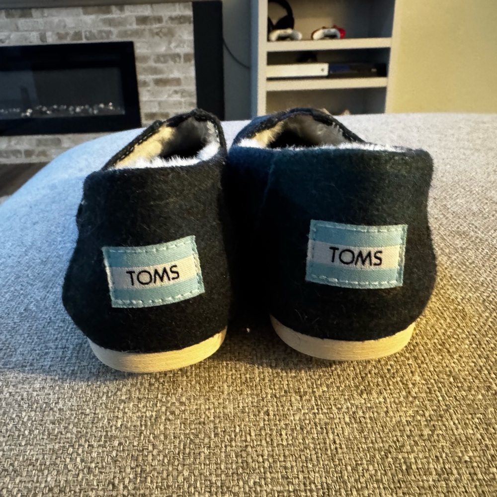 TOMS Black Slip-On Shoes